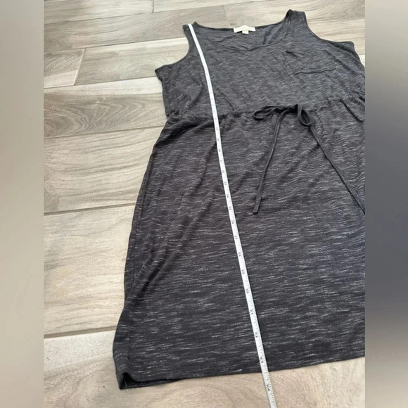 Olive Oak Womens Mini Tank Dress Gray Sleeveless Scoop Neck Drawstring - Picture 4 of 7